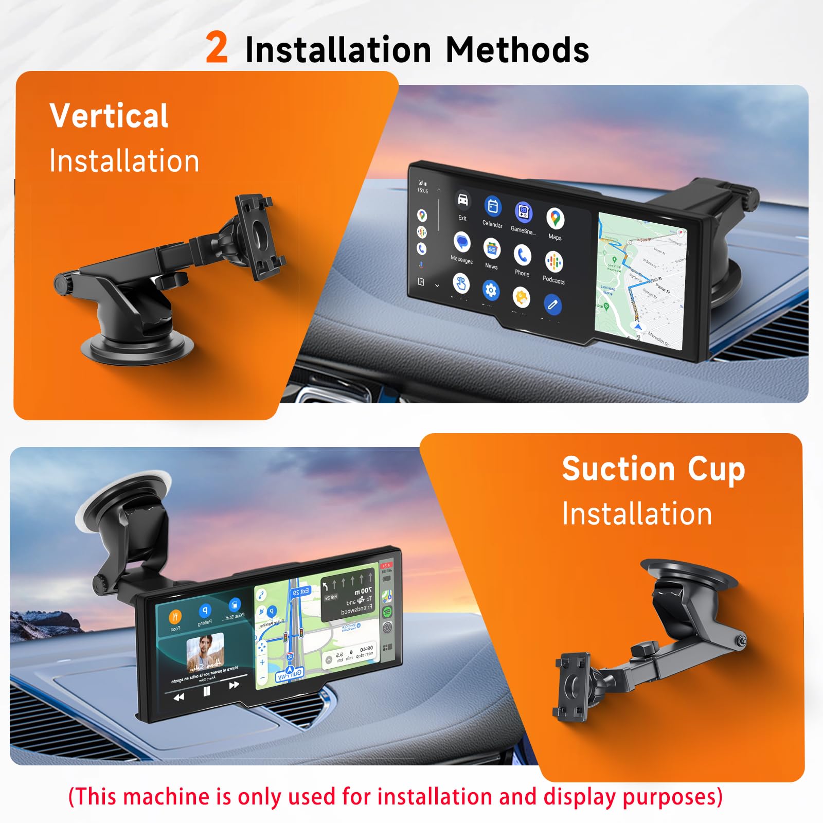 Feegow Support à Ventouse Pour écran Carplay, Support