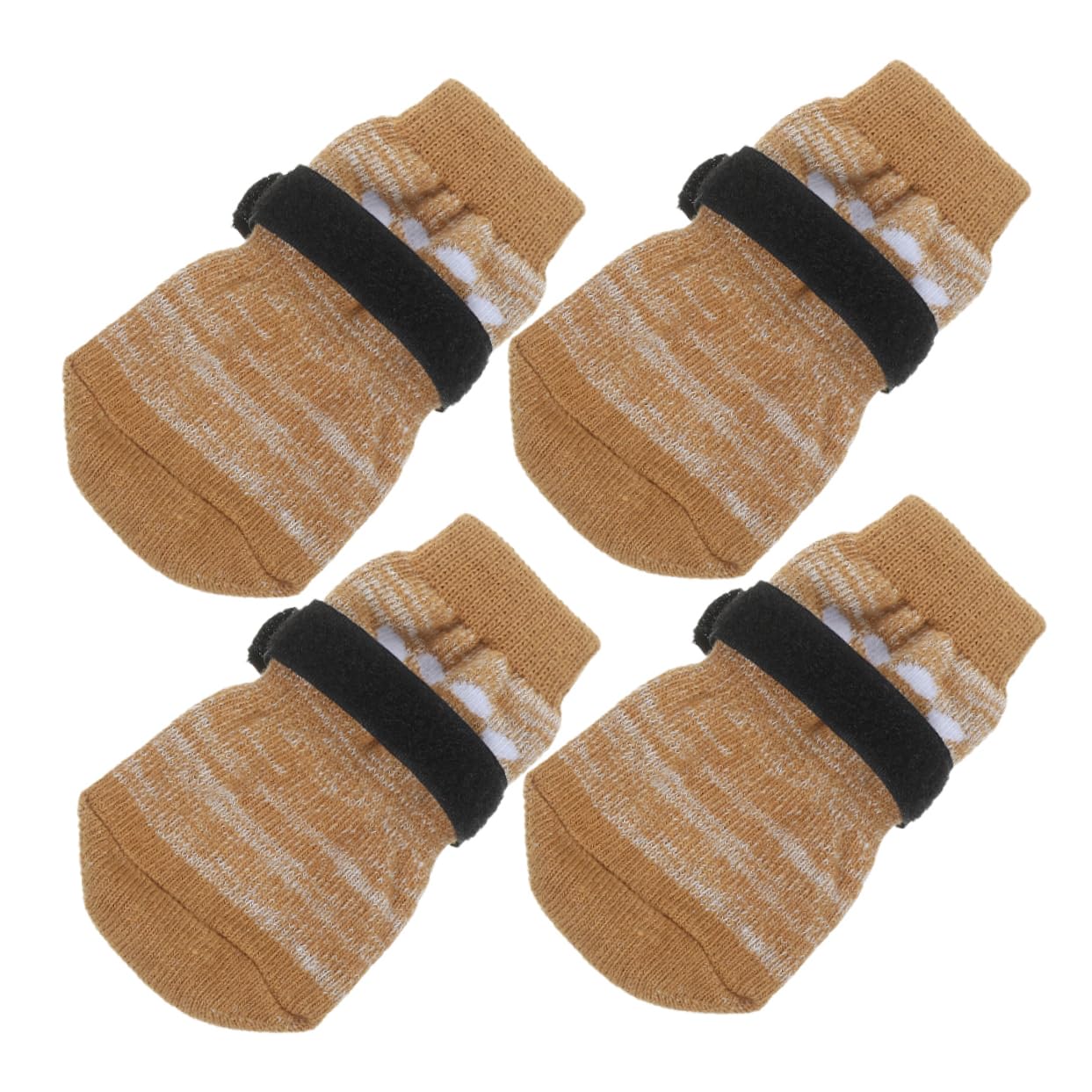BCOATH 4pcs Dog Paw Protectors Washable Wear-Resistant Cotton Socks for Small Dogs -Slip Bottom Comfortable and Portable Puppy Supplies