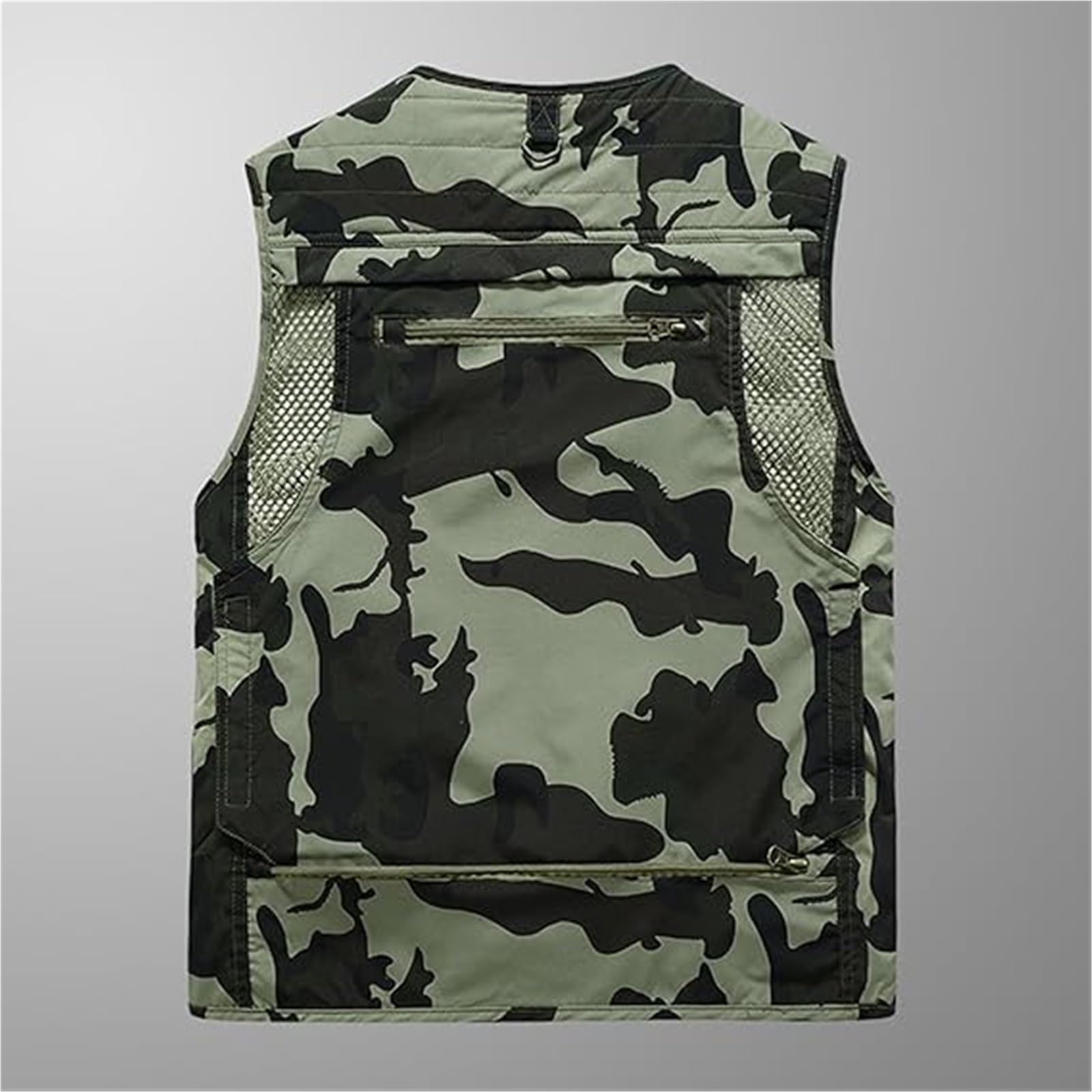 CLSQLXYJZC Giacca Cargo Trekking, Gilet Tattico Mimetico Multifunzionale Da Uomo Senza Maniche Multitasche Da Pesca, Giacca Estiva Lavoro Safari Multiuso Per Attività All'aperto, Per Caccia