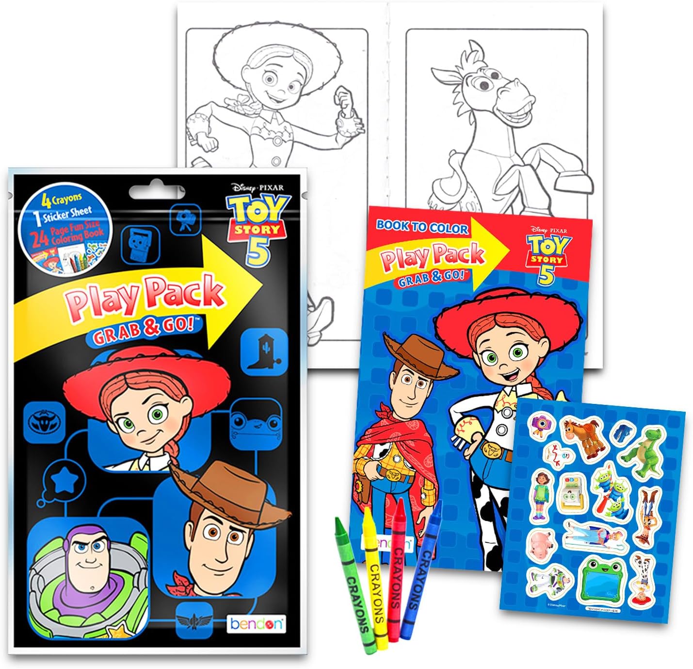 Disney Toy Story Coloring Book Set for Kids - Bundle of 30+ Page Toy Story Activity Book, Play Pack, More Coloring and Drawing Activity Set for Girls, Boys