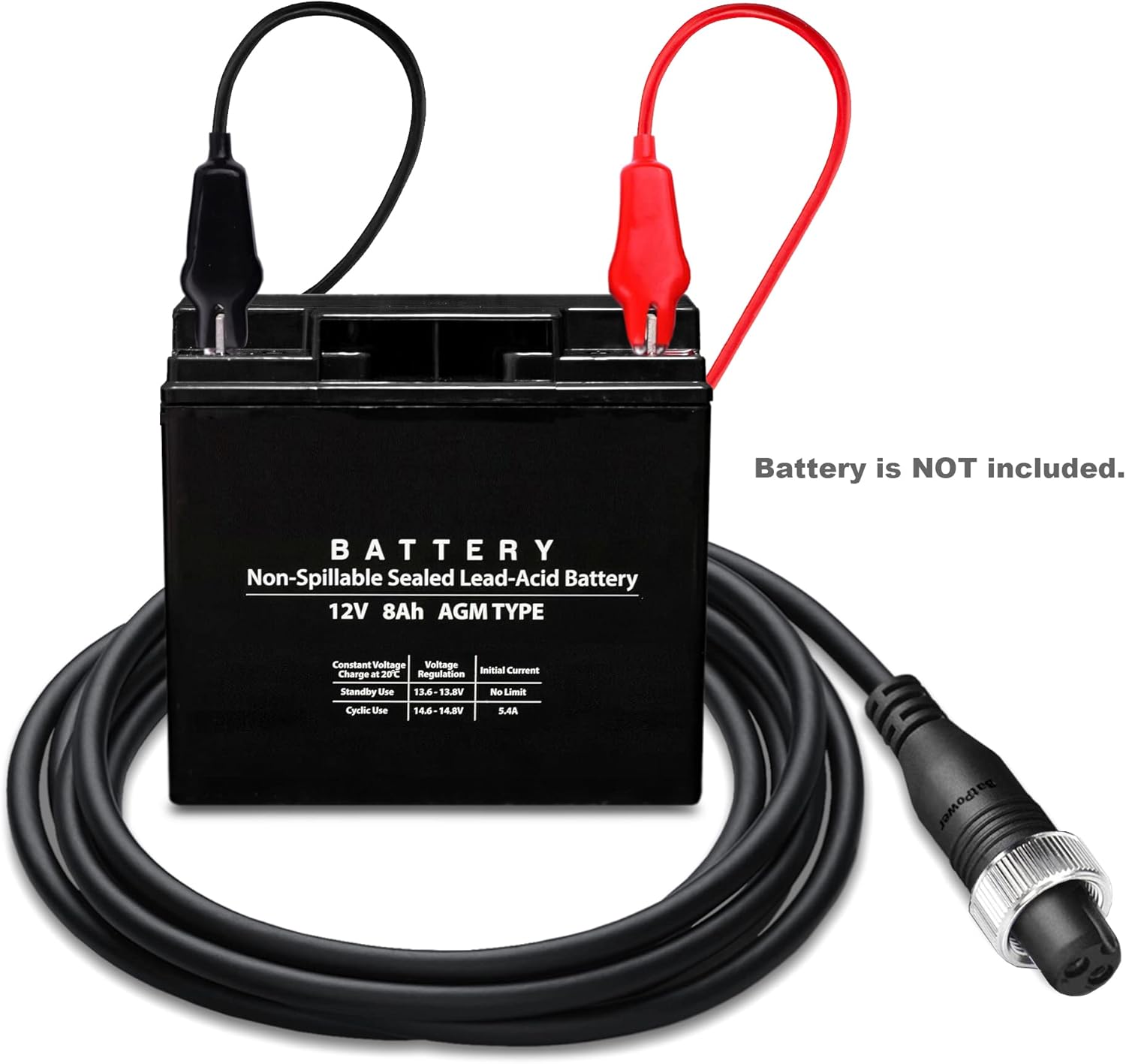 BatPower 18FT 6.6FT Electric Reel Power Cord for Daiwa Seaborg 1200MJ 1200J 800MJ 800J 1200 800 Power Assist Reels Power Super Mega Cord Marine Power 3000 Electric Fishing Reel Power Cable 500CM 200CM