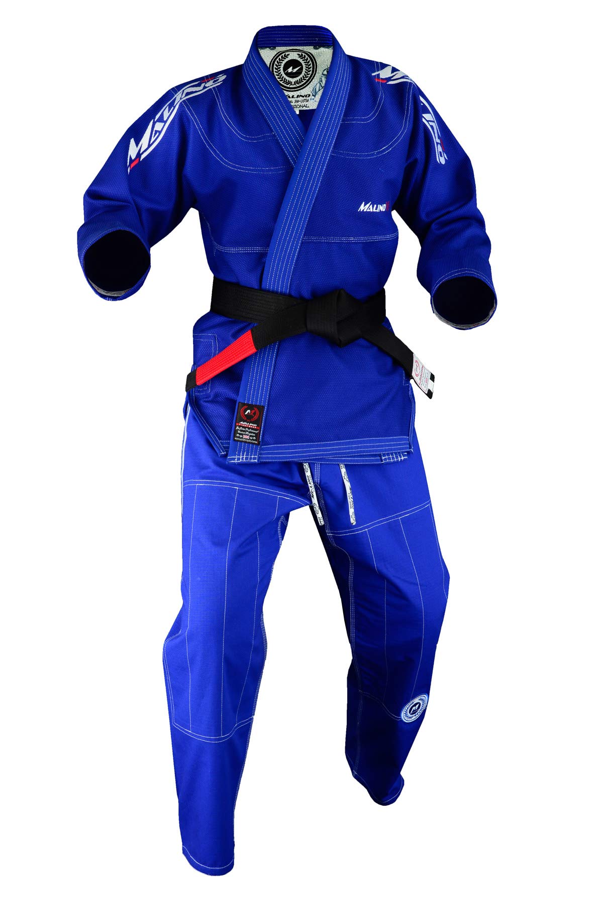 Malino Traje Jiu Jitsu Gi Brasileño Azul 550Gsm 100% Algodón Perla Tejido Talla A2