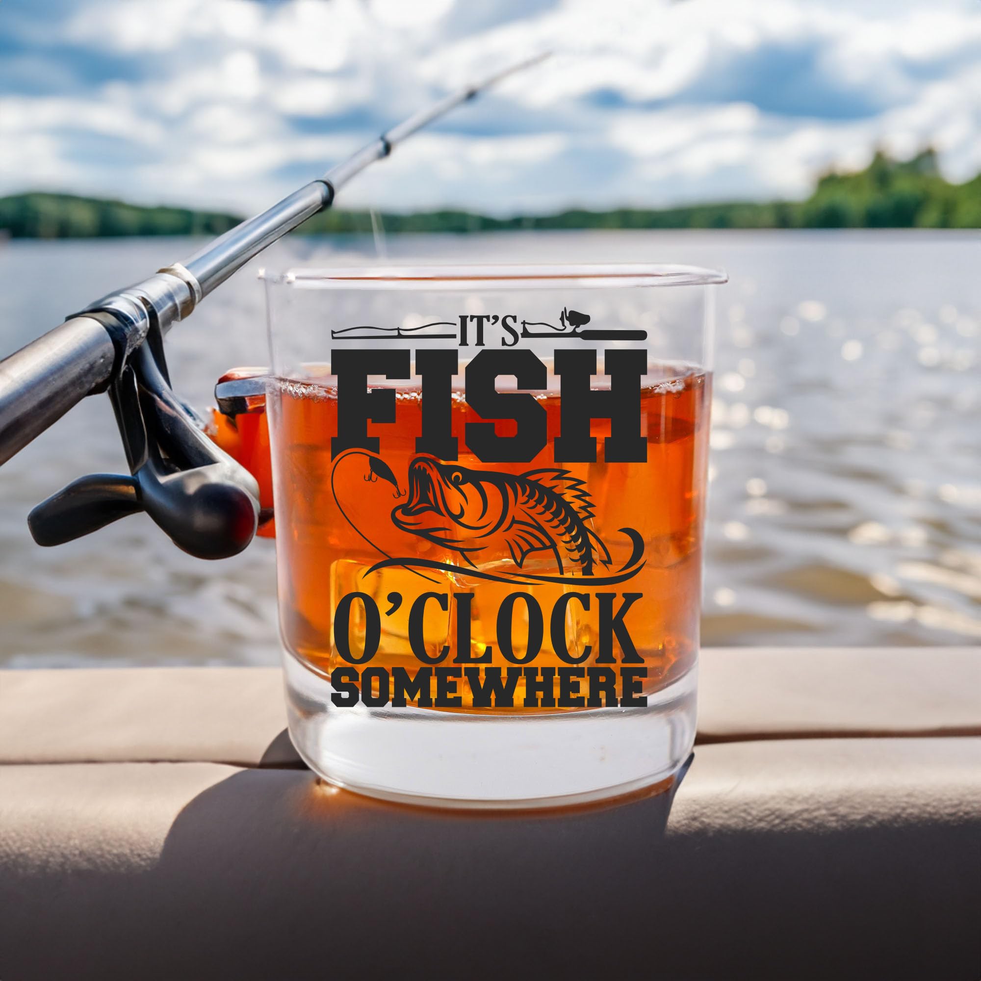 Lustiges Angel-Whiskyglas – 325 Ml, Mit Fischer-Design, Perfektes Geschenk Für Angler Und Whisky-Fans