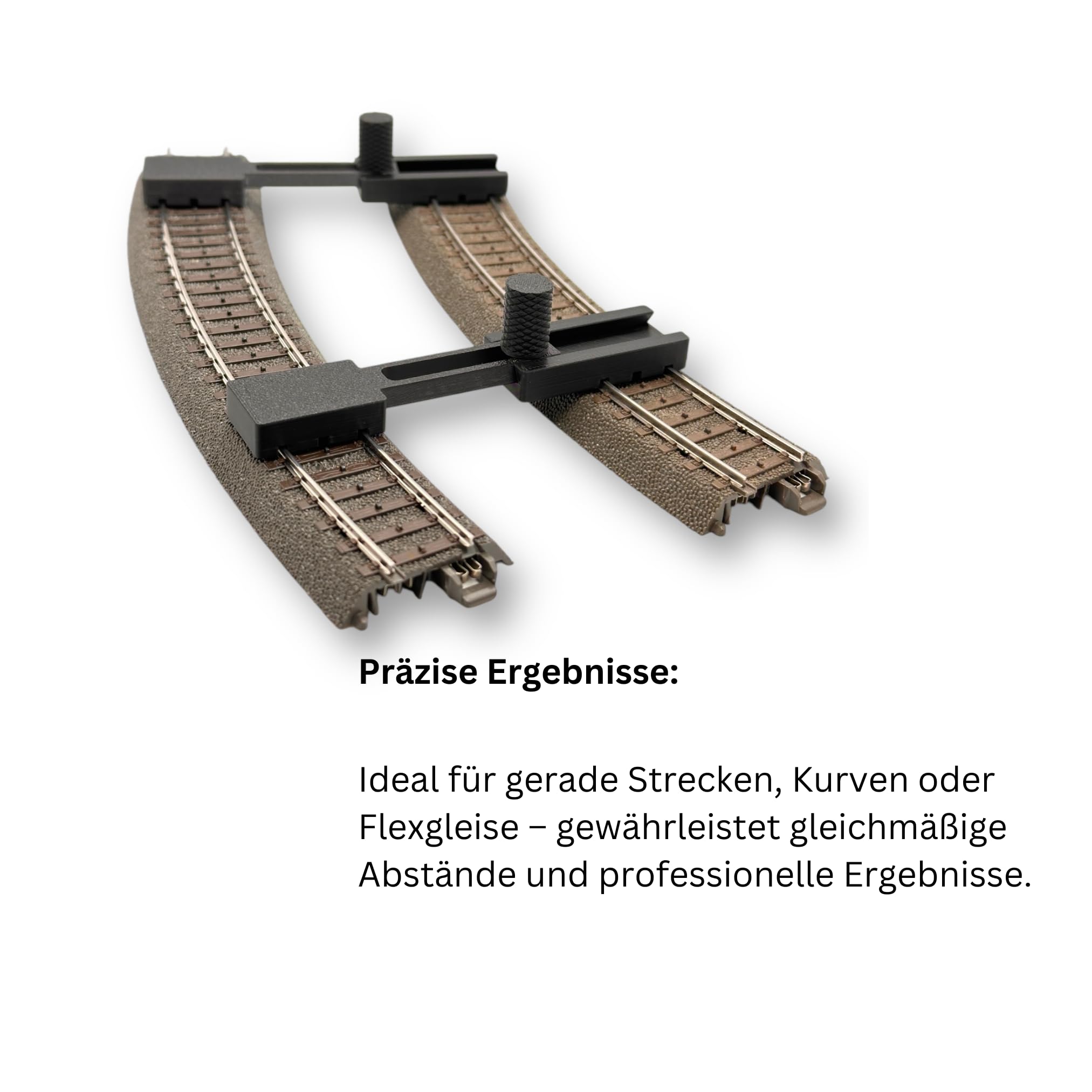 Lot de 2 jauges de voie parallèles pour Märklin. Fleischmann etc. Fixateur de voie H0 réglable