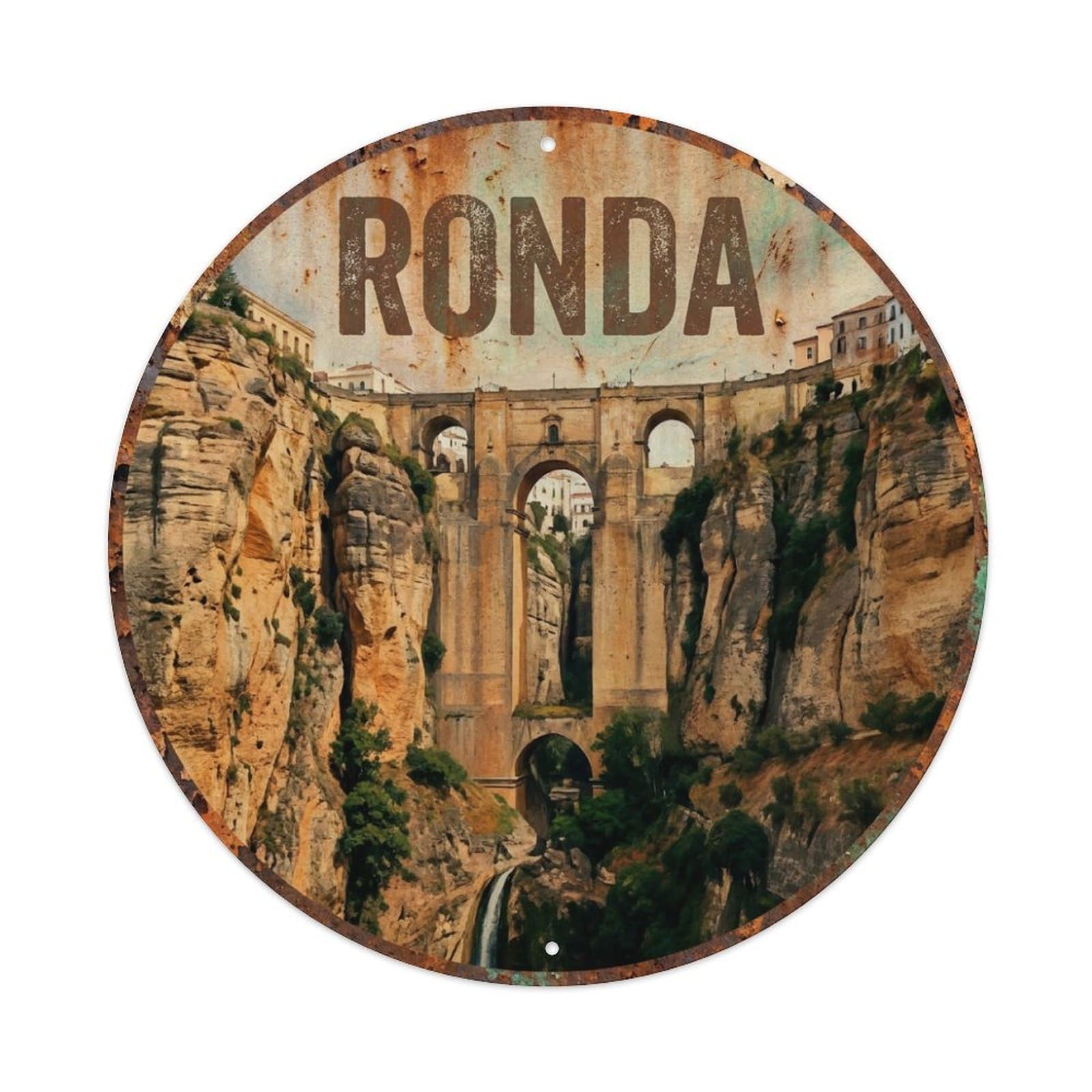 Galvaxio Style Retro Travel Spain Ronda Metal Tin Sign