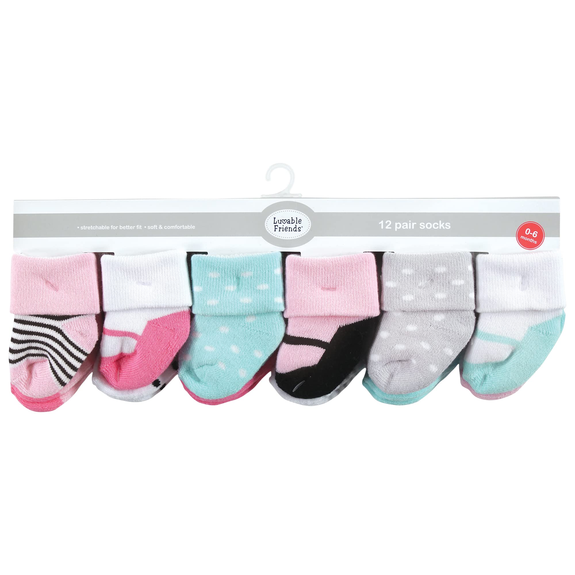 Luvable Friends Calcetines unisex para bebé recién nacido y bebé