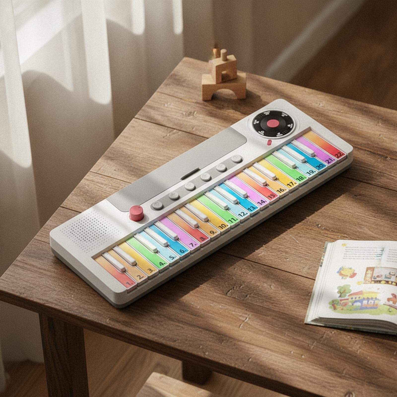 Teclado con 22 Teclas Electrónico Teclado Juguete Compacto Piano para Niños, Principiantes, Casa, Regalo
