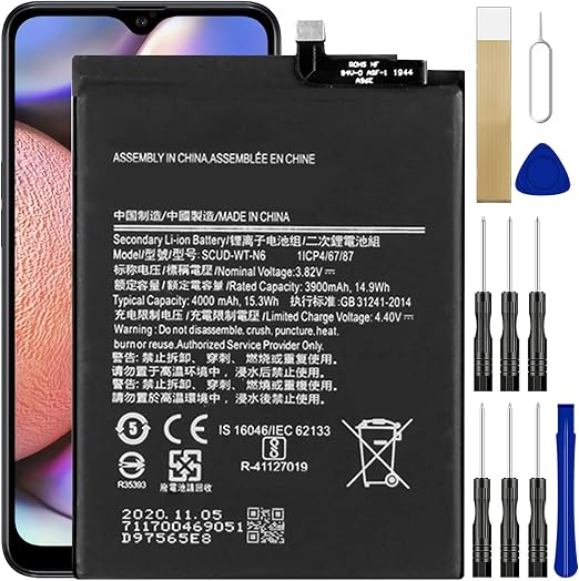 Amazon.com: Batería de repuesto Scud-WT-N6 para Samsung Galaxy A10S  SM-A107F/DS, SM-A107M, SM-A107M/DS con kit de reparación de herramientas de  cinta adhesiva : Celulares y Accesorios