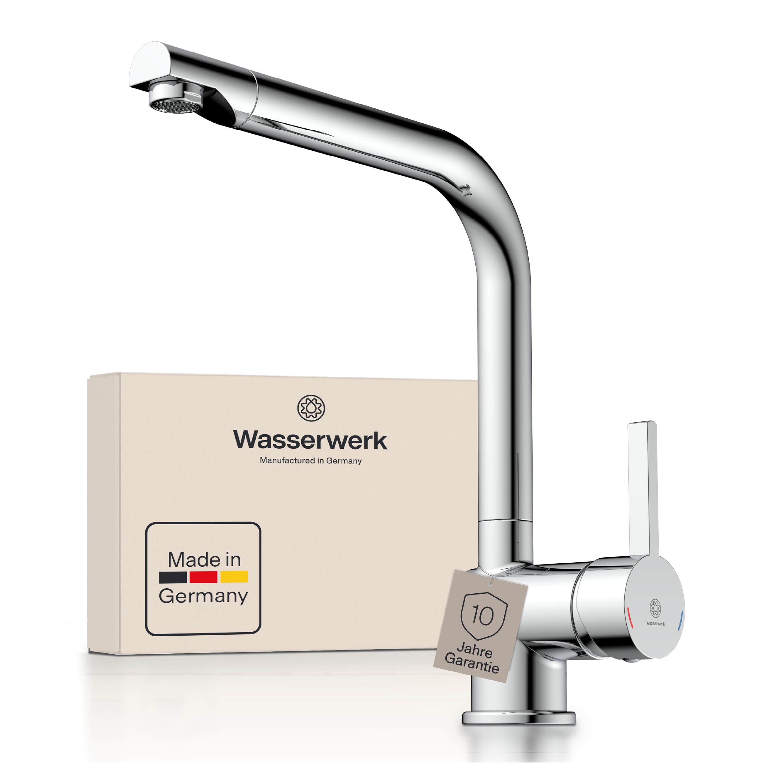 Jarchii Wasserhahn Für Umkehrosmose – 360° Drehbar, 1/4'' Anschluss, Chrom, Für RO-Systeme In Küche Oder Bad