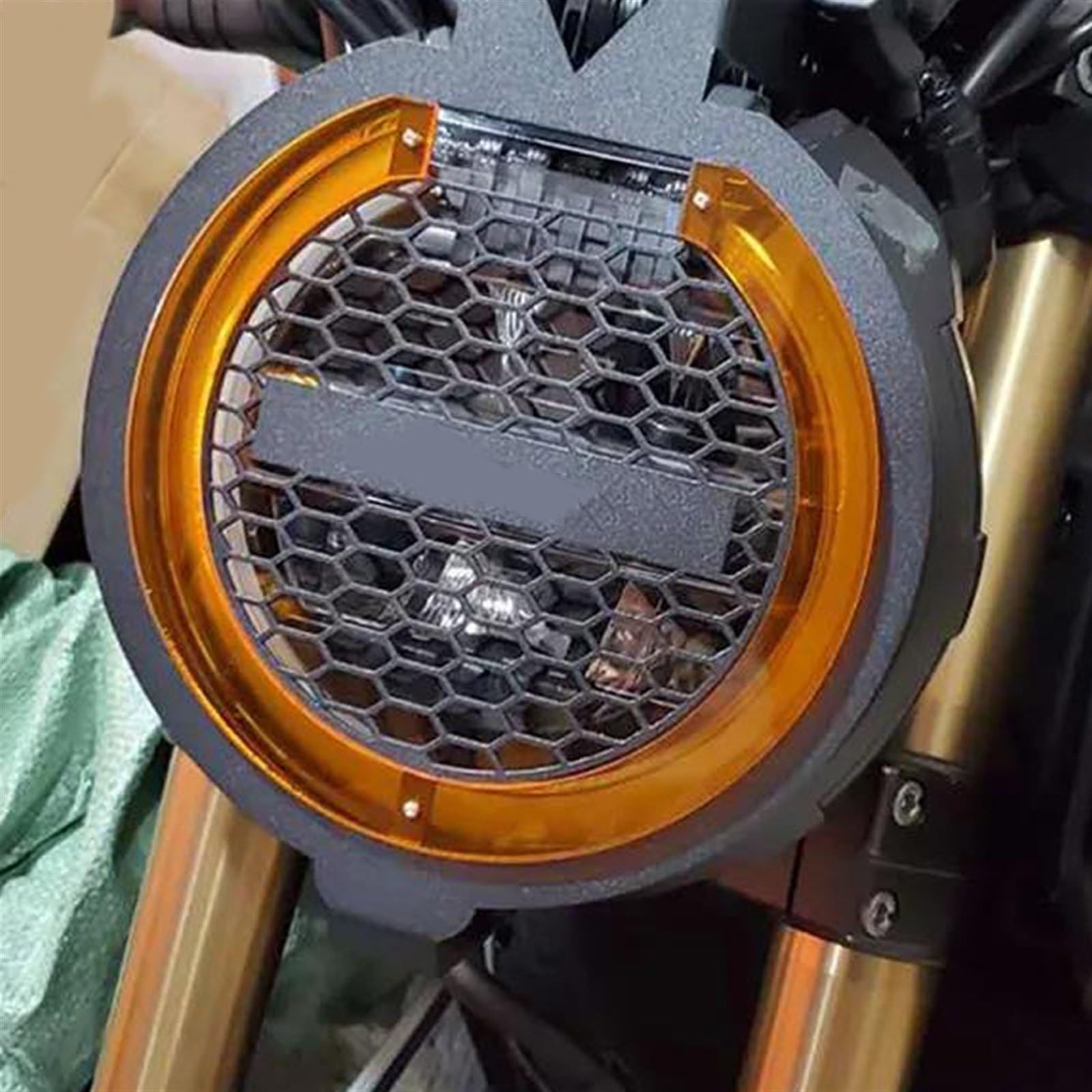 Scheinwerfer Abdeckung Motorrad Front Scheinwerfer Schutz Kopf Lampe Abdeckung Schild Schutz Gekühlt Für H-ONDA CB650R CB 650R CB1000R CB 1000R 2019 2020(Yellow)