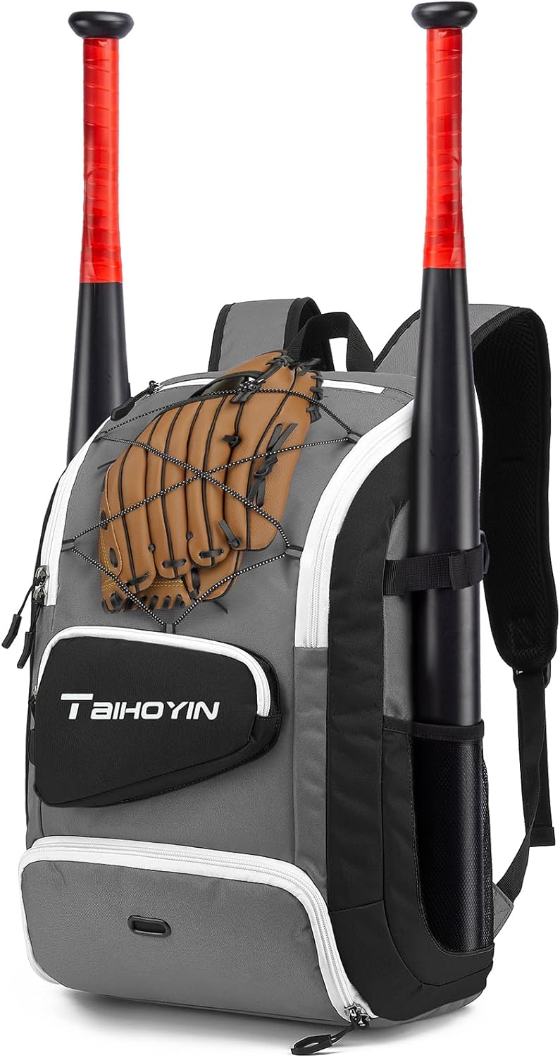 Baseball Bag Adults with Shoes Compartment & Wet Pocket Youth 30L Softball Backpack for Coach Catcher Bat Bag with Laptop Compartment Helmet Portable Equipment Gear Backpack