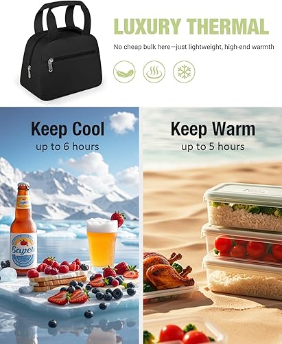 Miniatura 2 de Loncheras para mujer para el trabajo, lindas loncheras, plegables y reutilizables, bolsa de almuerzo para mujeres, hielera aislada para viajes,