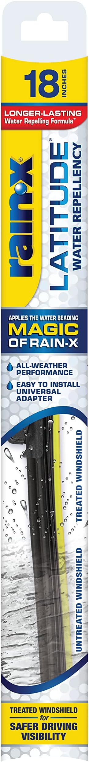 Rain-X 5079275-2 Repellency Water Repellent Wiper Blades, 18" Windshield Wiper, All Weather Streak-Free for Enhanced Visibility w/Water Repellency Formula