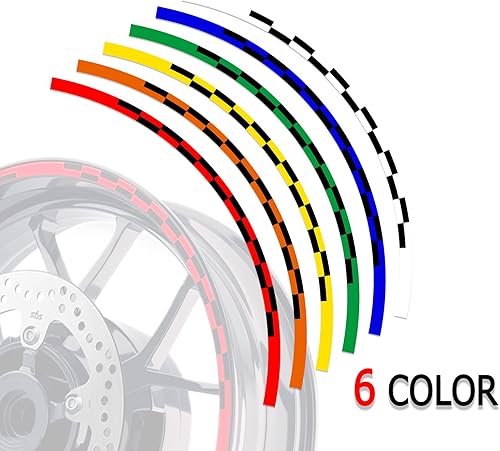 Miniatura 6 de MC MOTOPARTS Pegatinas para llantas exteriores de 17 pulgadas, compatibles con GSXR 1000 750 GSXR 600 125, color amarillo