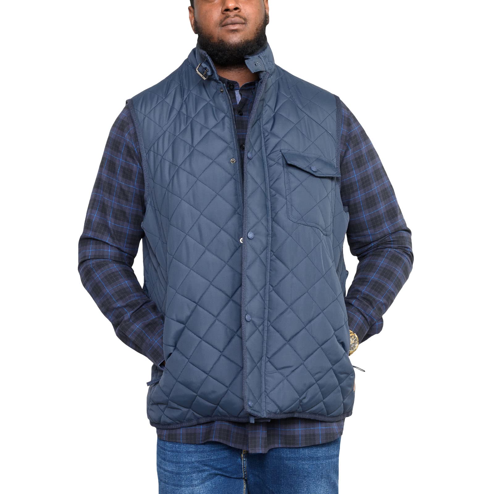 Duke D555 Men's Blue Nightingale Big Tall Quilted Gilet - 4XL