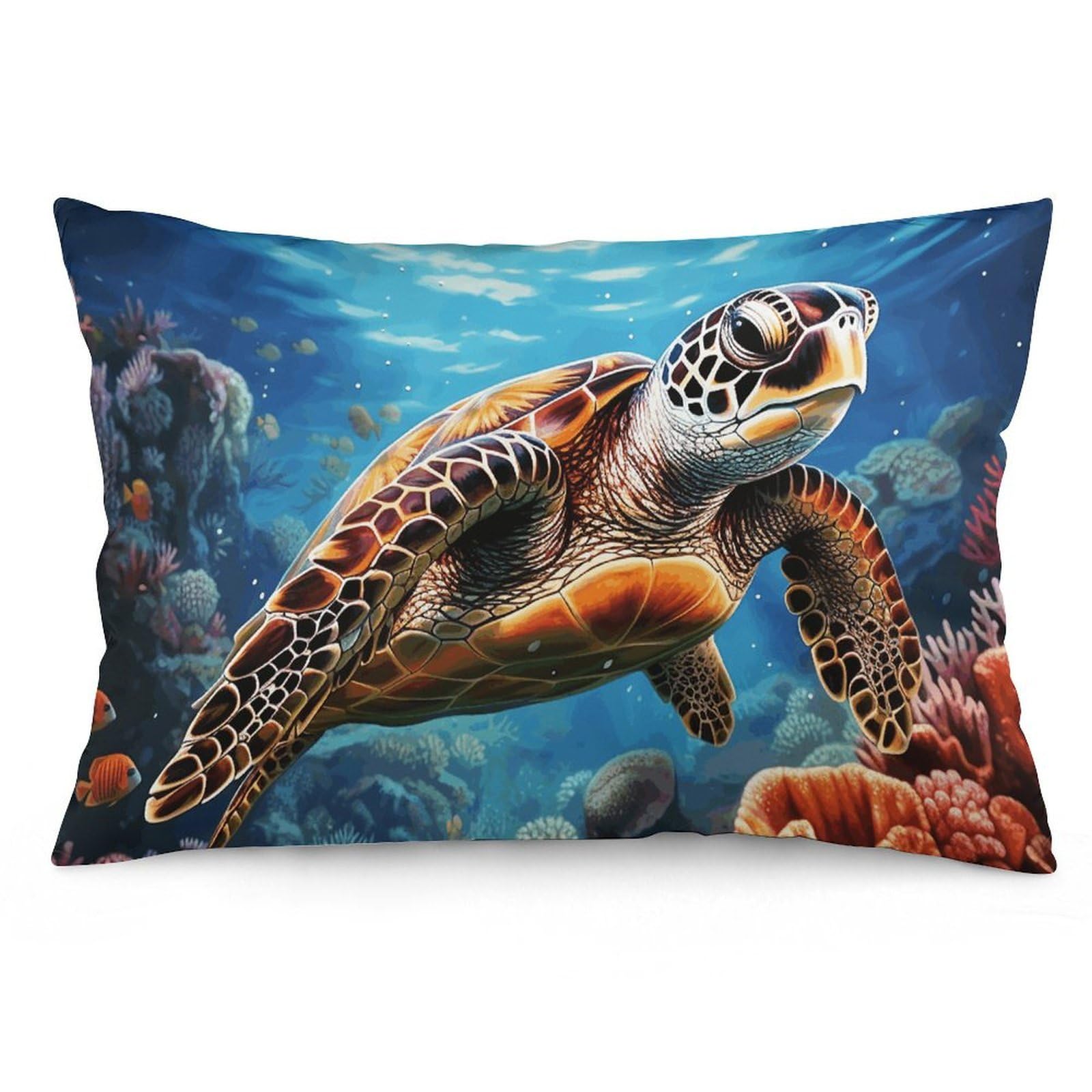 NTVOWPZO 2 Pack Decoration Throw Pillow Covers 16 "x24 Pillowcases Covers Sea Turtles Diamond Painting Pillowcases Modern Farmhouse Home Decor Sofa Cushions Covers for Couch Bed Living Room