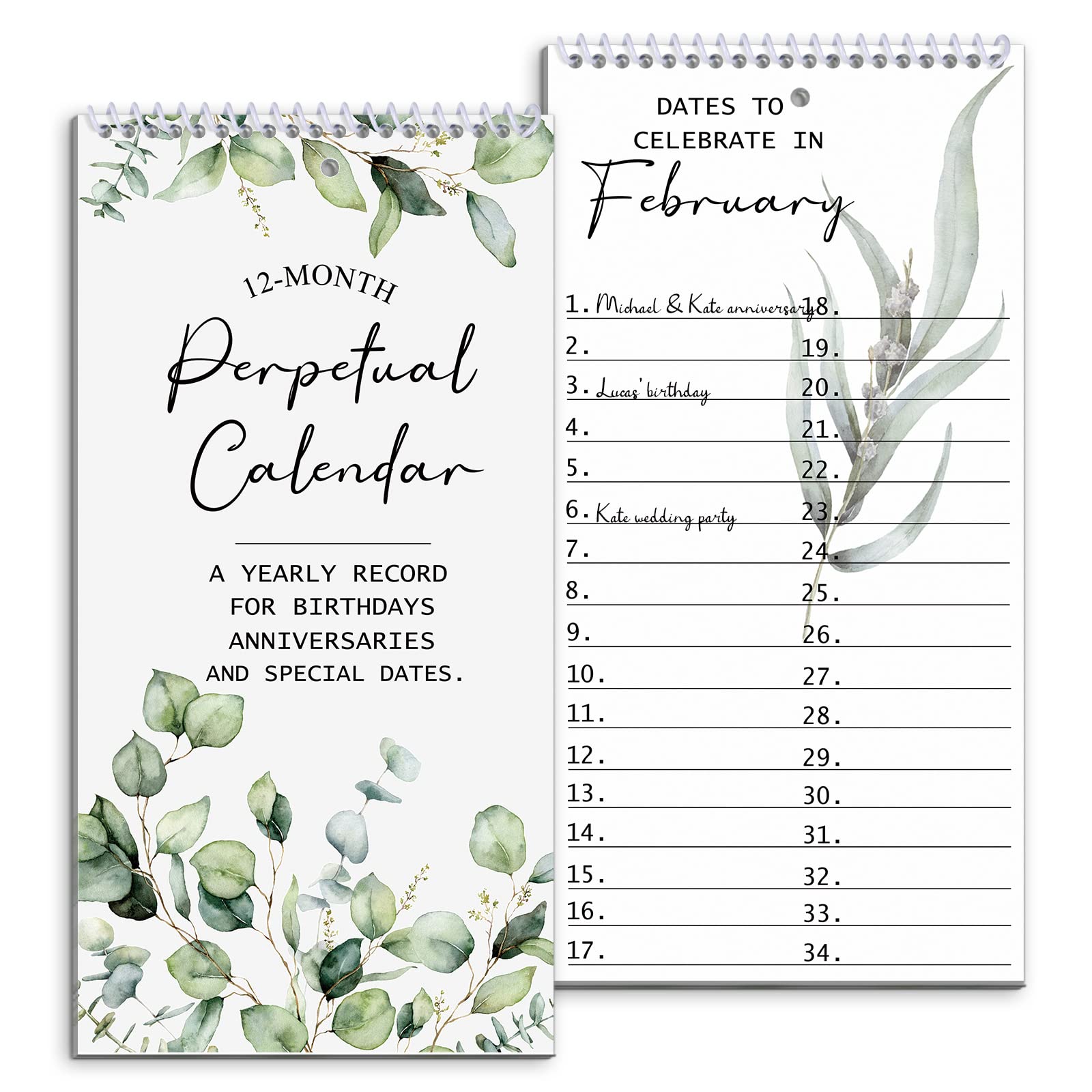 Perpetual Birthday Calendar