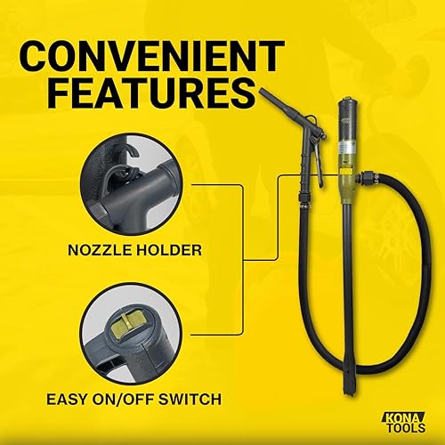 Miniatura 8 de Bomba de transferencia de combustible portátil con manguera de goma KTEP01MRUSB  Batería y USB-C  Boquilla de seguridad, manguera resistente de 4.3