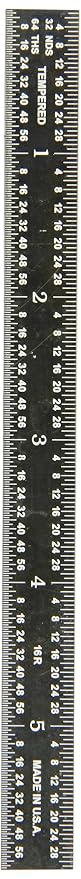Fowler 52-308-006 Flexible Black Steel EZ Read Rule, 6