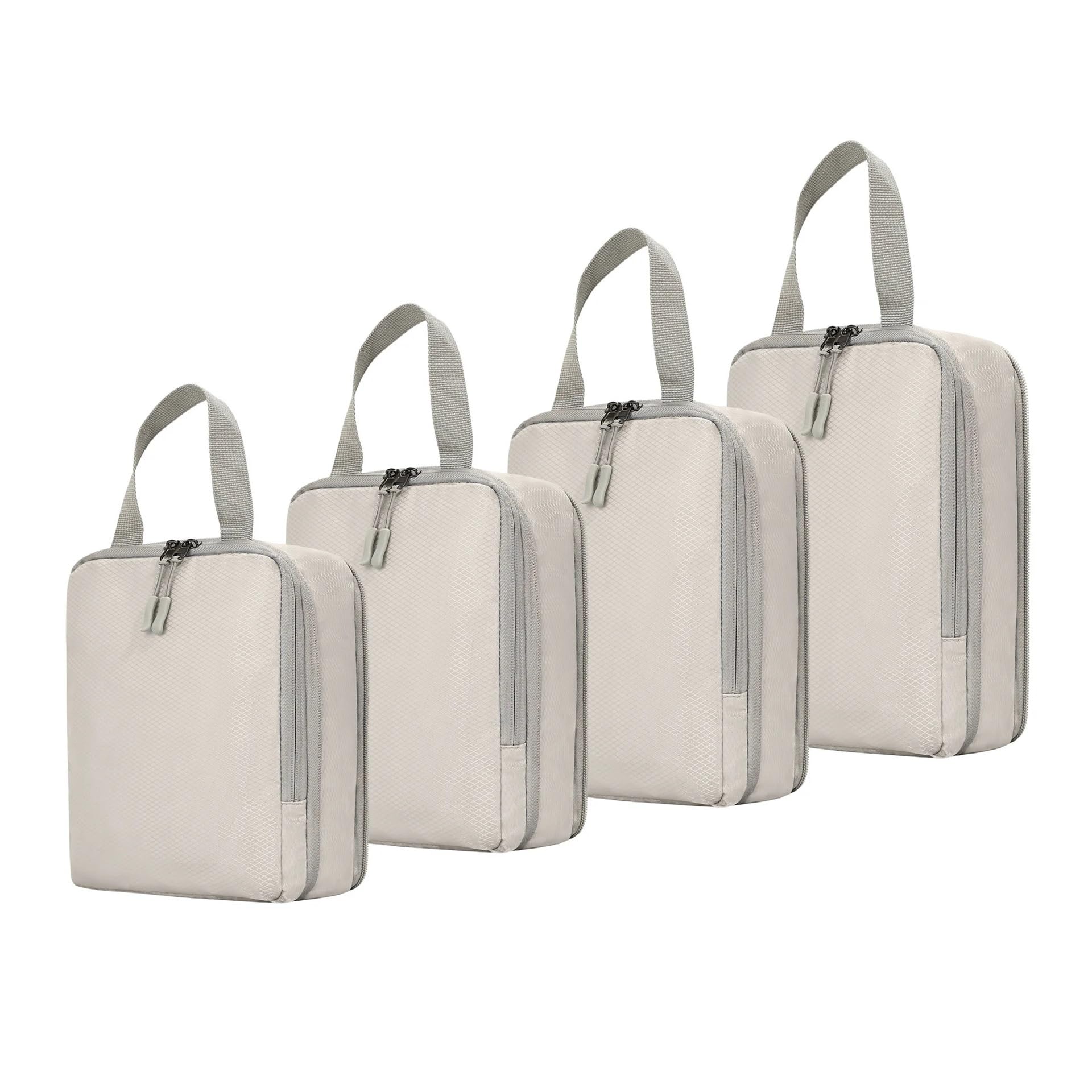 Luggage Organiser Set Compression Packing Cubes Set Waterproof Clothing Oganizer Bag Suitcase Travel Luggage Underware Organizer(Khaki)