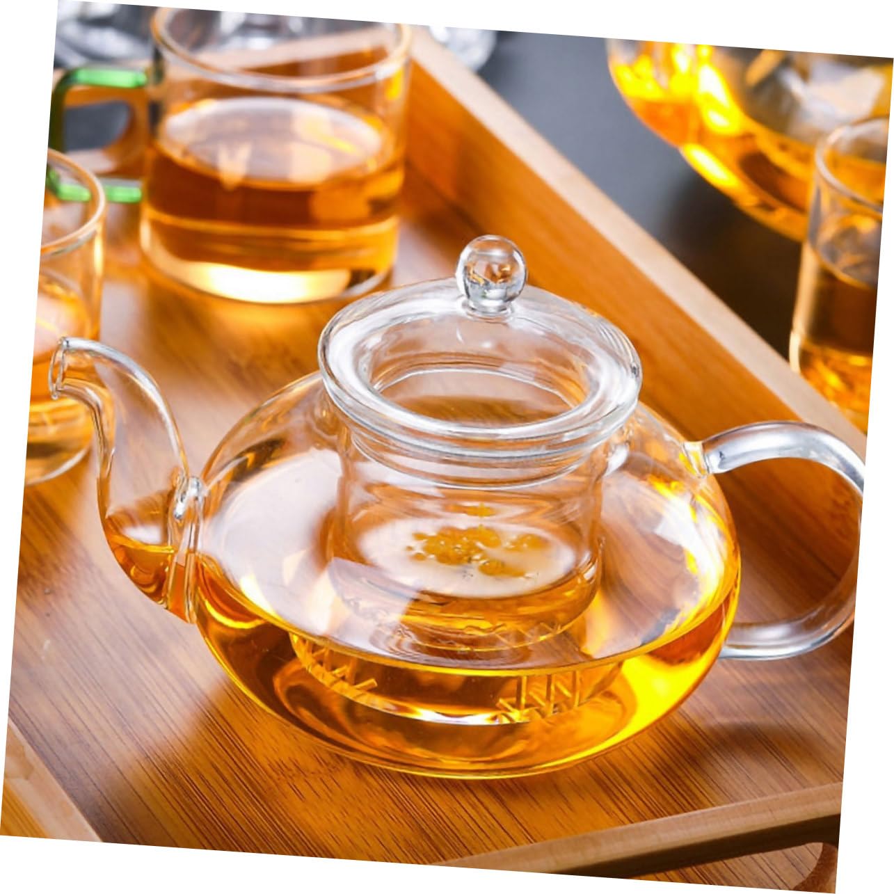 Cabilock 2 Piezas tetera de vidrio infusor te infusionador de te tea infuser cafetera tetera Infusor de para hojas sueltas. s con es para té suelto clara