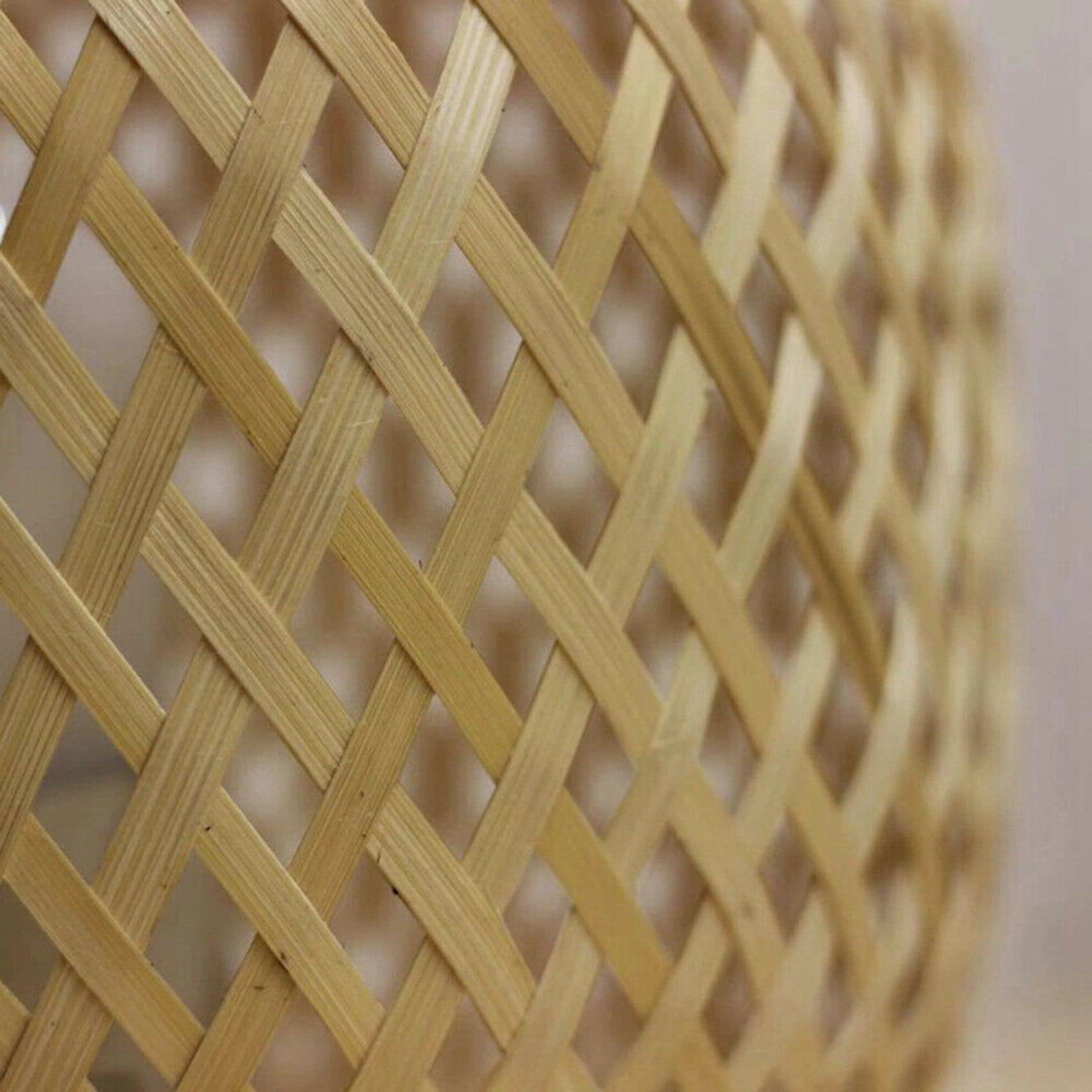 2X Lámpara de Mesa de Ratán de Bambú, Lámpara de Noche de Estilo Japonés, Lámpara de Escritorio, Decoración Diy para Dormitorio, Enchufe Europeo
