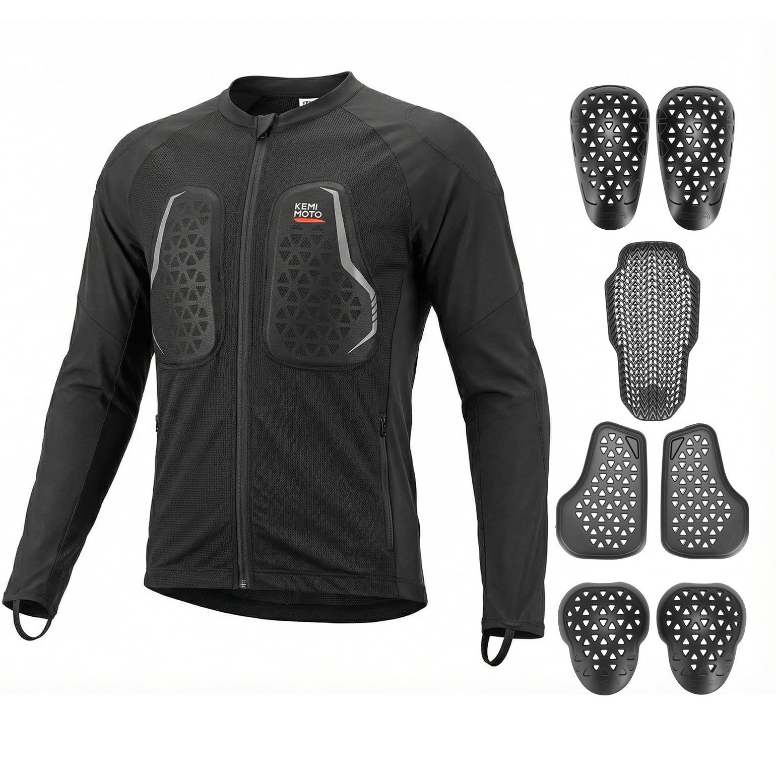 KEMIMOTO Motorrad Jacke Herren mit Protektoren, Abnehmbare Zertifizierte, Motorradjacke Sommer komfortabel, für verschiedene Outdoor-Fahrten
