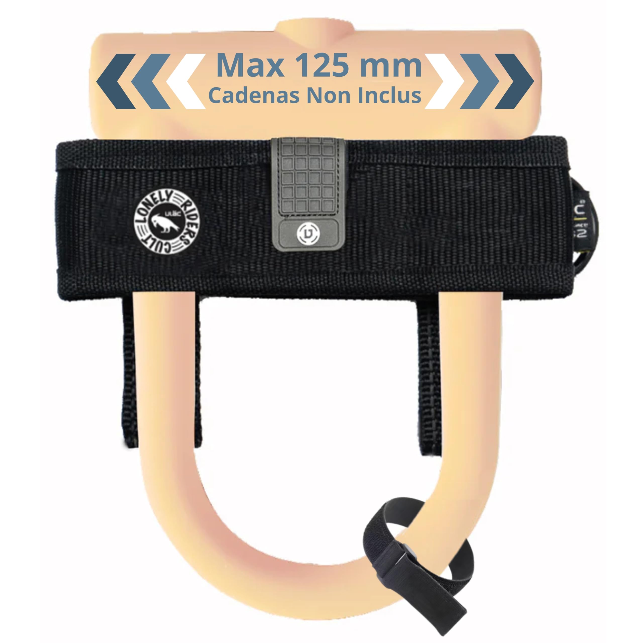 Support Antivol U Vélo 125mm Sécurité Maximale Montage Rapide Nylon Léger 55g Résistant Intempéries Compatible Cadre Guidon Compact Protection Antivol Durable Accessoire Vélo Pratique Robuste