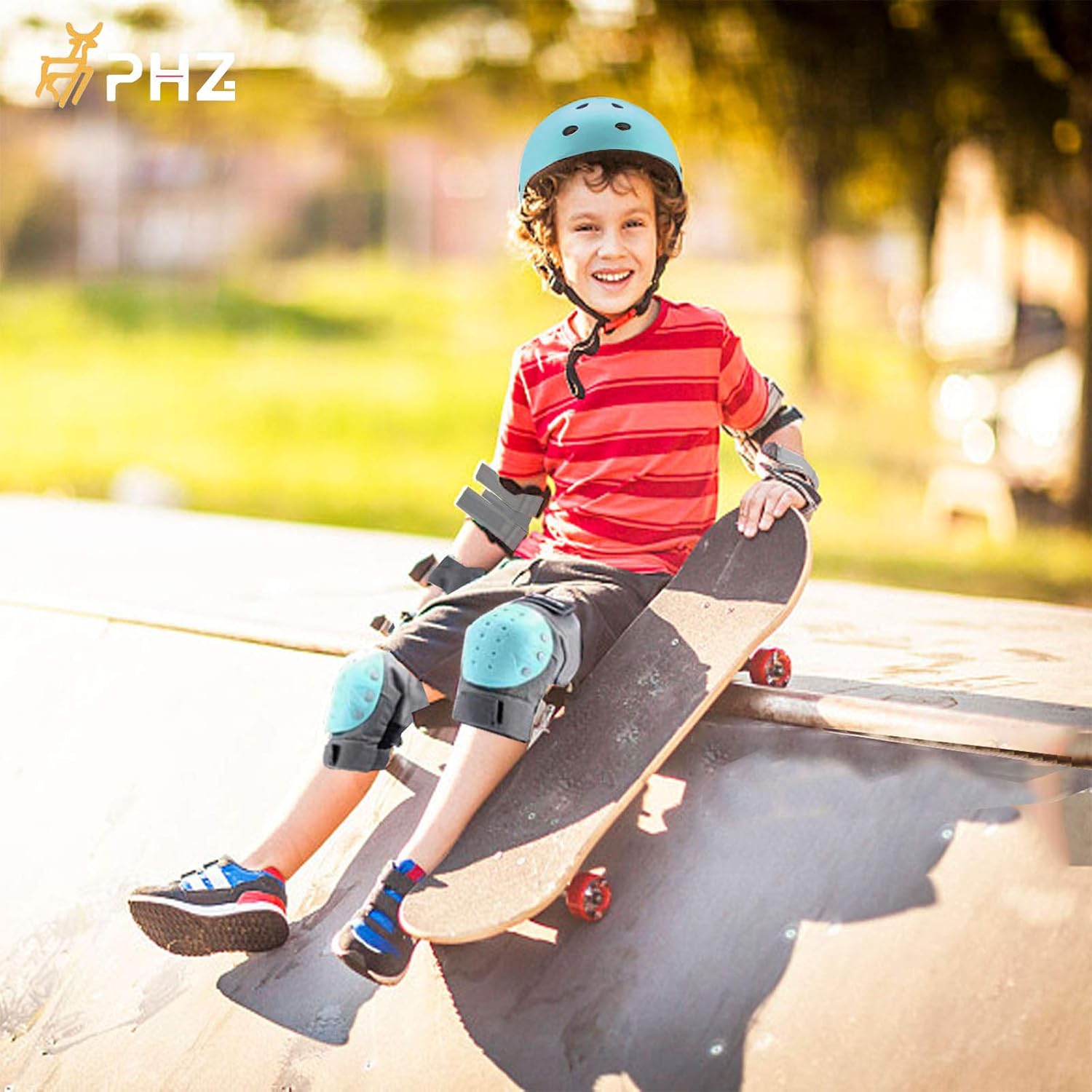 PHZ. Adult/Kids Knee Pad Elbow Pads Wrist Guards Protective Gear Set for Multi Sports Skateboard Inline Roller Skatings Cycling Biking Riding BMX Bicycle Scooter : Sports & Outdoors