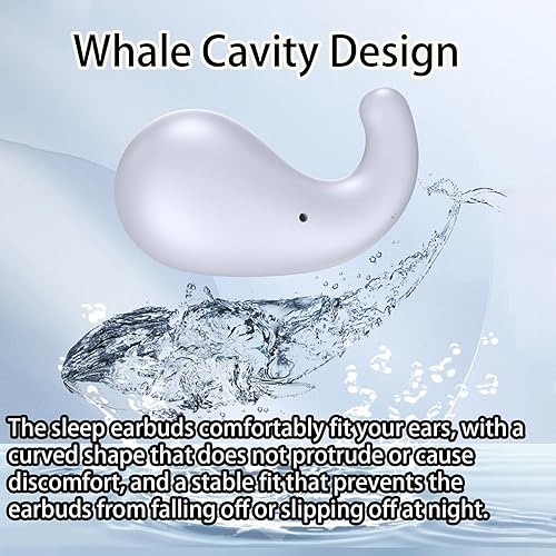 Miniatura 5 de Auriculares para dormir de lado con pantalla digital, mini tapones para los oídos para dormir de lado, cómodos auriculares Bluetooth (beige)