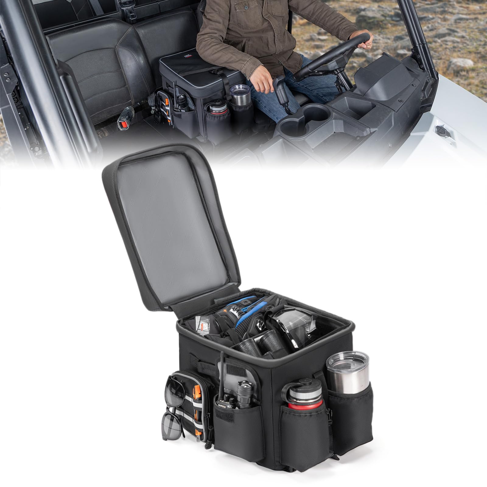 Photo 1 of KEMIMOTO UTV Center Seat Box Compatible with Polaris Ranger Can-Am Defender
