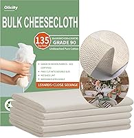 Vista 13 de Olicity Paños de queso, grado 90, 45 pies cuadrados, paño de queso reutilizable con bordes cerrados, gasa de algodón sin blanquear para colar, tela