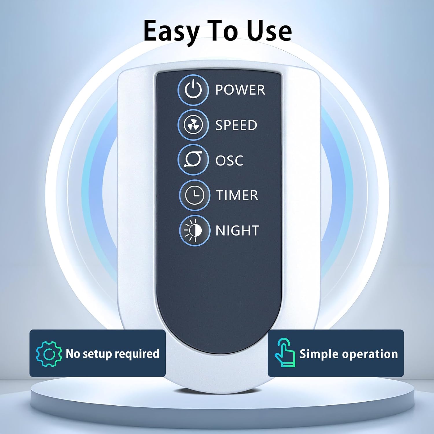 Replacement for Lasko Oscillating Tower Fan Remote Control, Compatible with 42" Quiet Floor Fans T42951 T42954 T42552 T42952 T42964 T42050 T48312 T48322 T48332 T48314 2033666D 2033666C