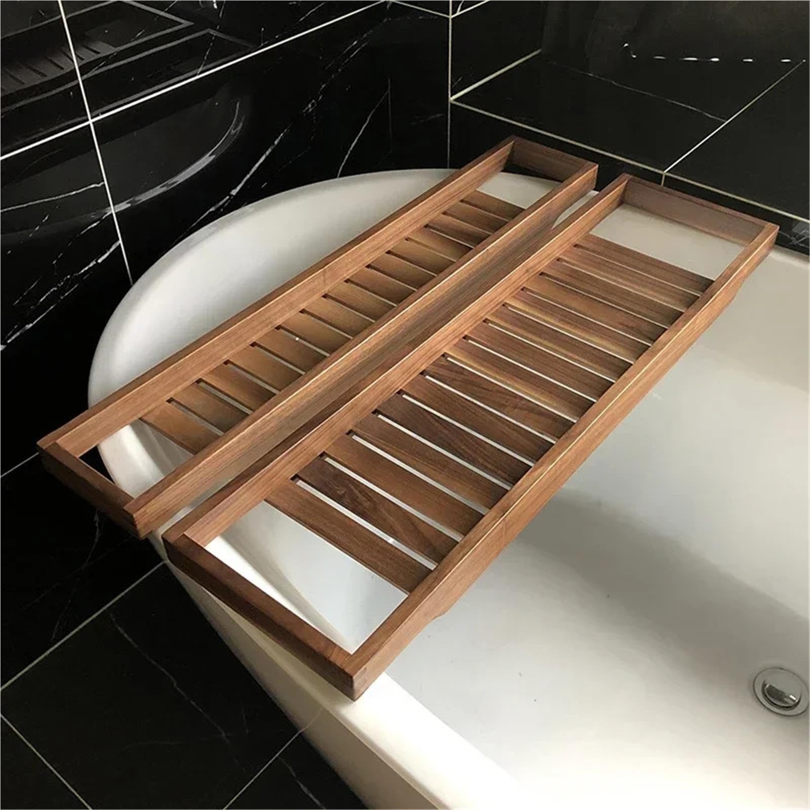 Bandeja para Bañera Extensible Estante De Bañera Madera Simple