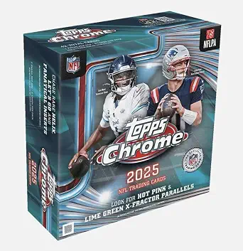 2025 Topps Chrome Football Sealed Mega Box (7 Packs/Box) - View 2