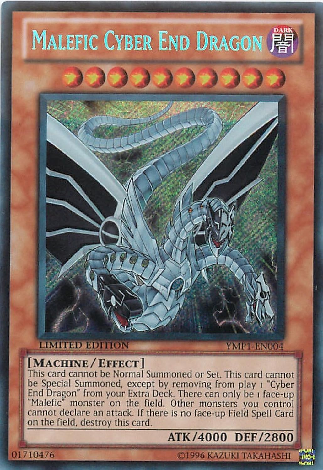 Malefic Cyber End Dragon - YMP1-EN004 - Secret Rare - Limited Edition