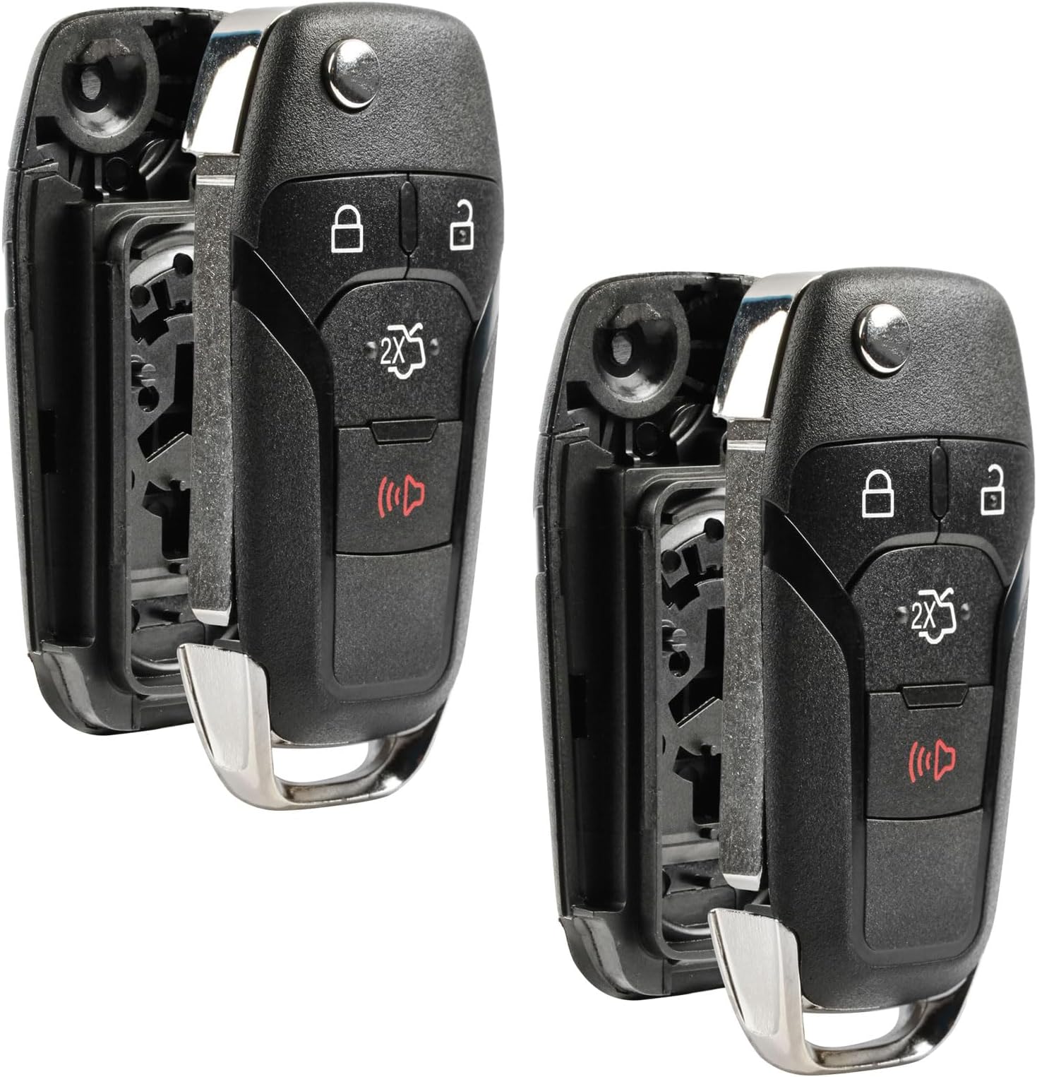 USARemote Keyless Entry Remote Key Fob Shell Case for 2013-2016 Ford Fusion Remote (N5F-A08TAA), Set of 2
