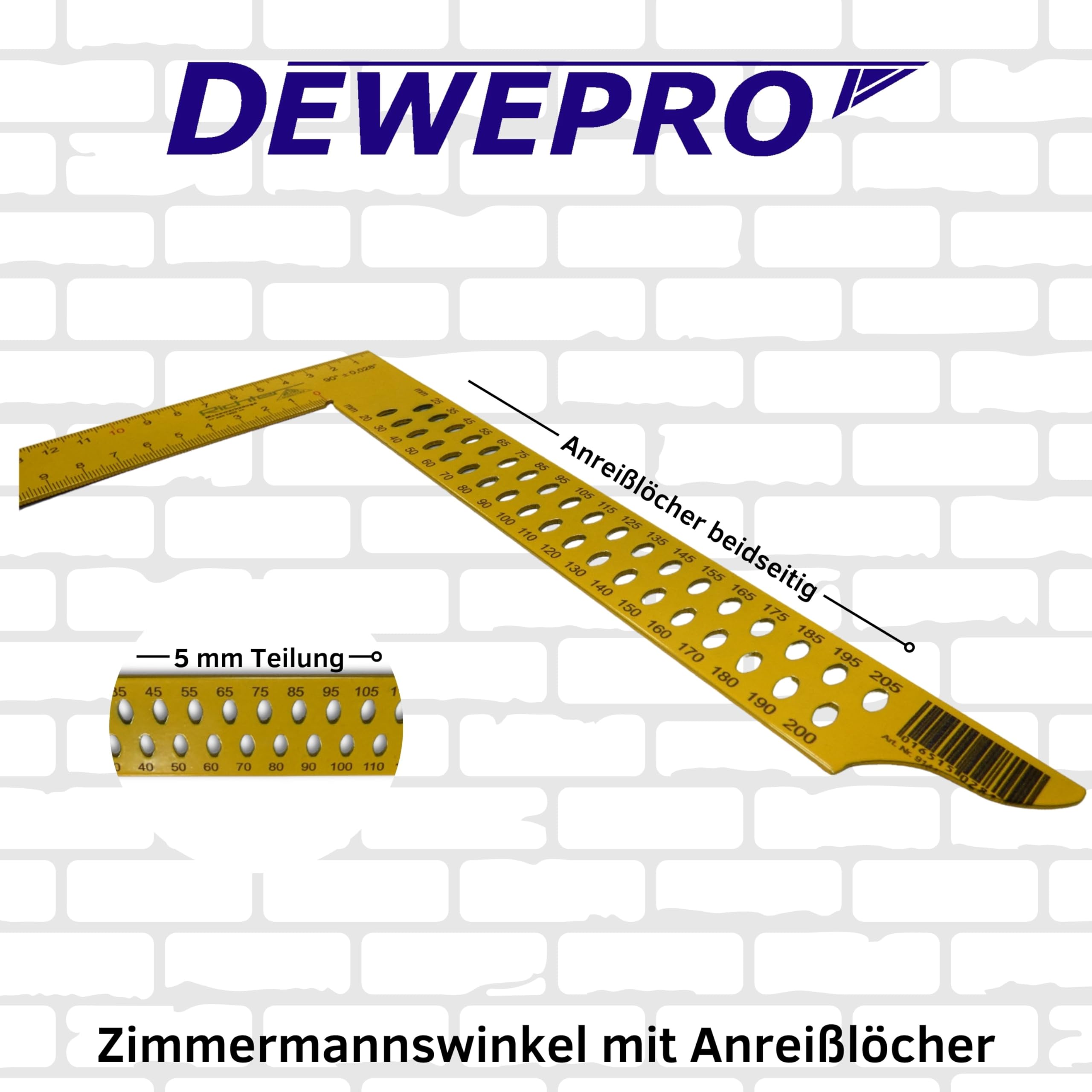 Timmermanswinkel ZV 700 mm met mm schaalverdeling type A
