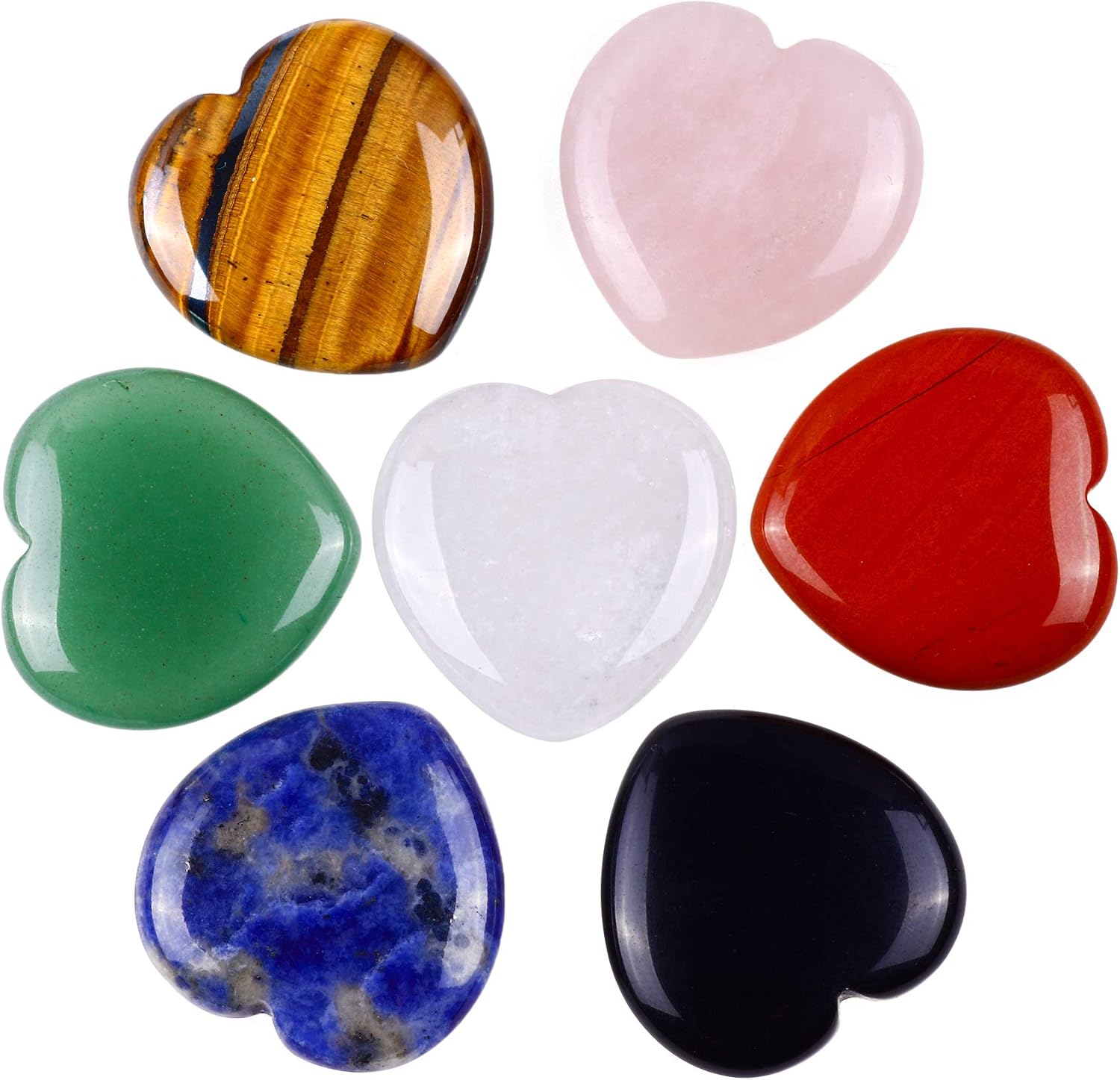 Buy Unihom 7 Chakra Heart Shaped Stones 1 Sets Crystal Therapy Chakra Heart 7 Balancing Reiki Healing Meditation Massage Energy Yoga And Decoration Online In Taiwan B08cmyb1x8