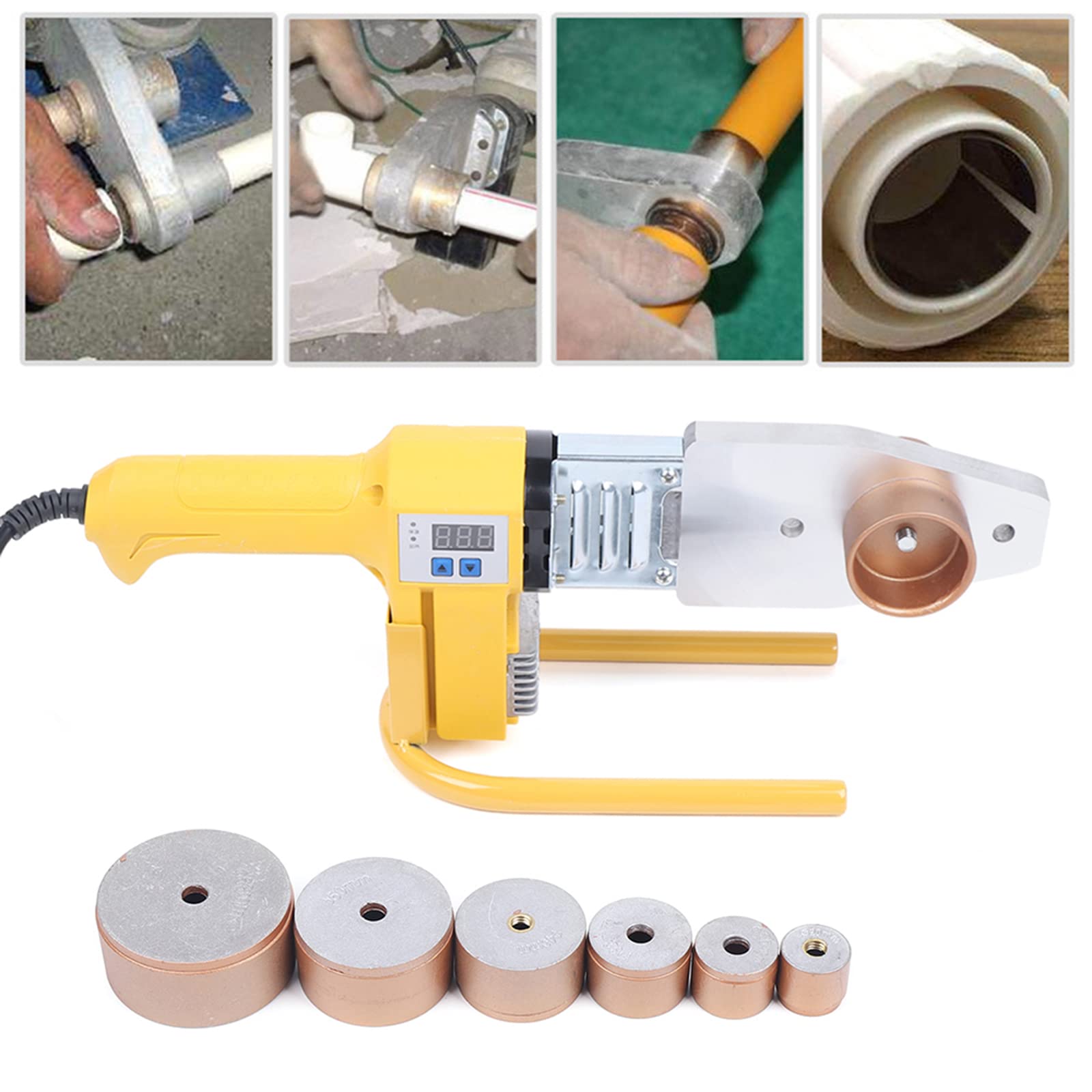 Saldatrice per tubi in plastica, saldatore professionale con display digitale saldatrice per tubi saldatrice in plastica per tubi saldatura per PPR PE PP (20-63MM)