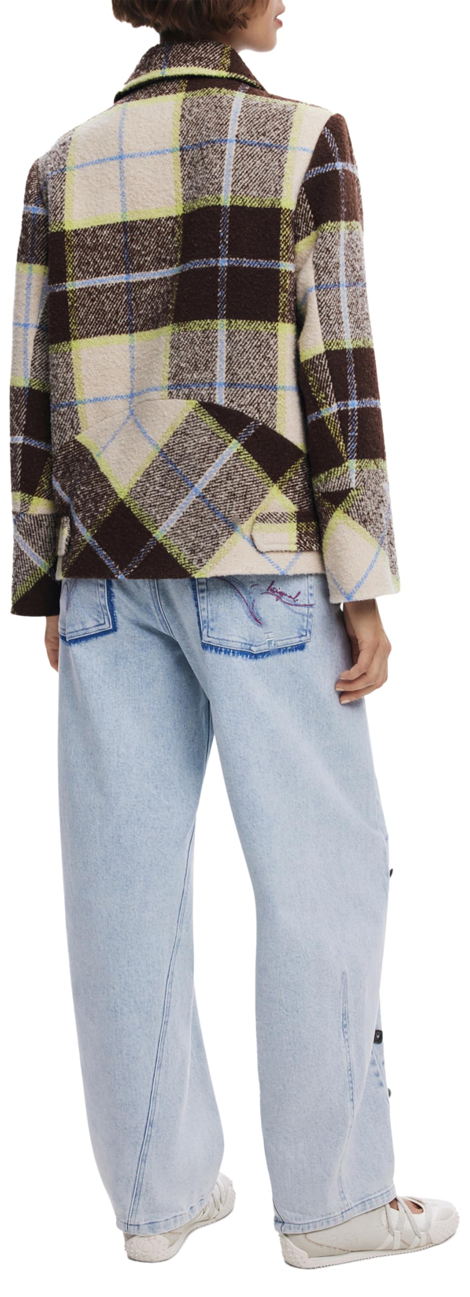 Desigual Coat_beigecheck Watch Mujer