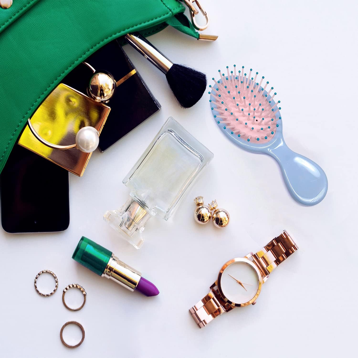 24 mini cepillos de pelo húmedo, cepillo de viaje para desenredar