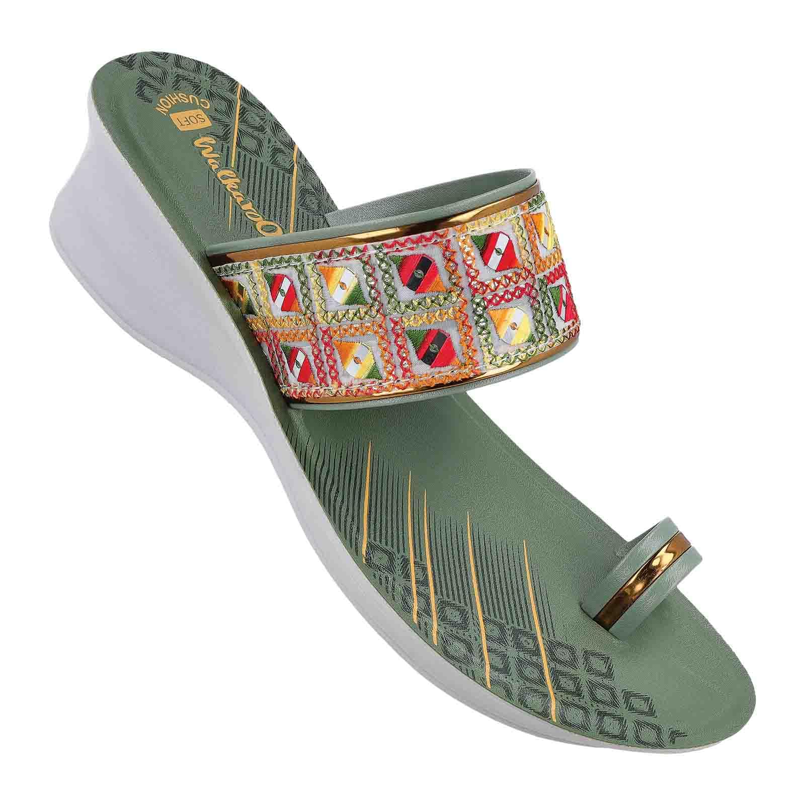 WALKAROO Sandals For Womens|Light Weight and Comfortable|Stylish and Soft Cushion|WL7544 - Mint (B0D81DTT9R) Amazon Price History, Amazon Price Tracker