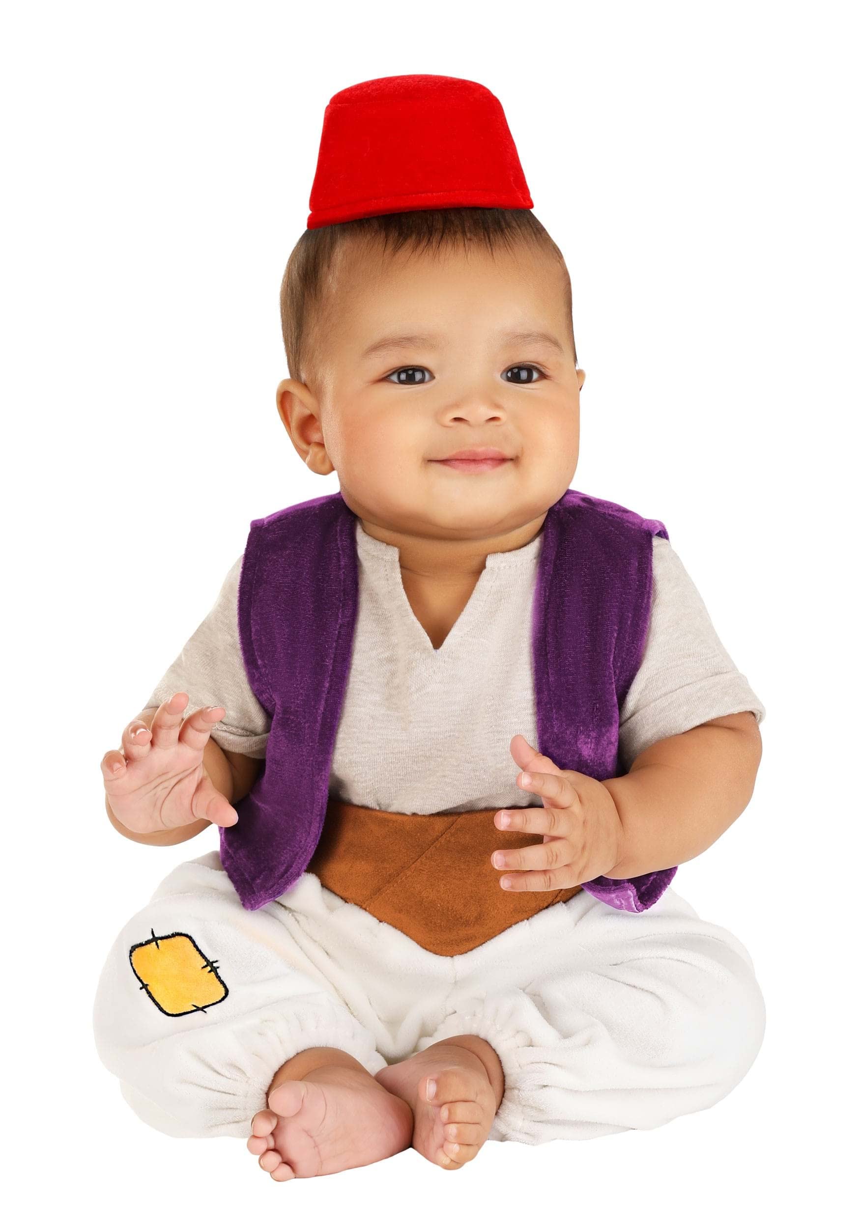 Fun Costumes Infant Disney Aladdin Halloween Costume | Aladdin Complete Outfit with Shirt, Vest, Pants & Hat for Baby Dress-Up