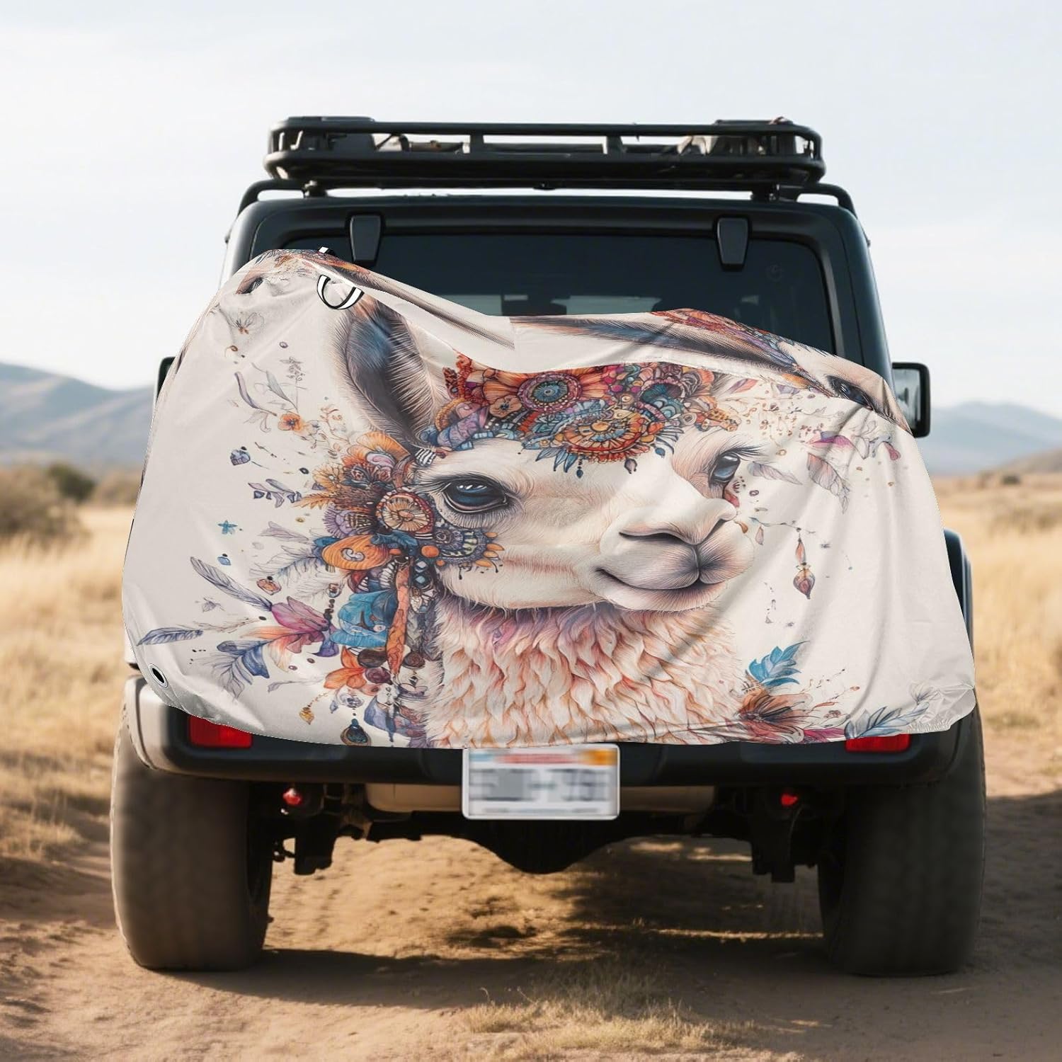 ALAZA Boho Llama Bohemian Alpaca Bike Cover Waterproof Outdoor Ebike Bicycle Covers Tarp Protection for 1/2 Bikes, Sun UV Dust Wind Proof