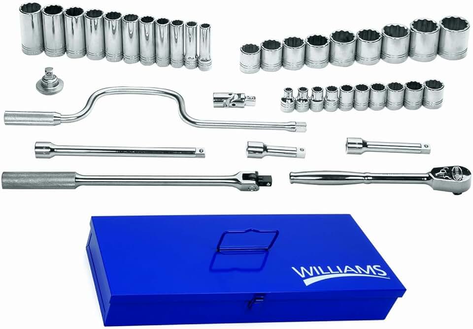 Williams WSS-38F 38-Piece 1/2-Inch Drive Socket and Drive Tool Set