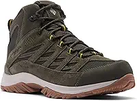 Tênis masculino Crestwood Mid impermeável para caminhada, Deep Olive Stinger, 38