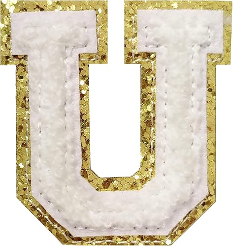 Miniatura 84 de 4 parches de letras de felpilla blanca, parches termo-adhesivas de 2.2", parches de letras de felpilla para ropa (M)