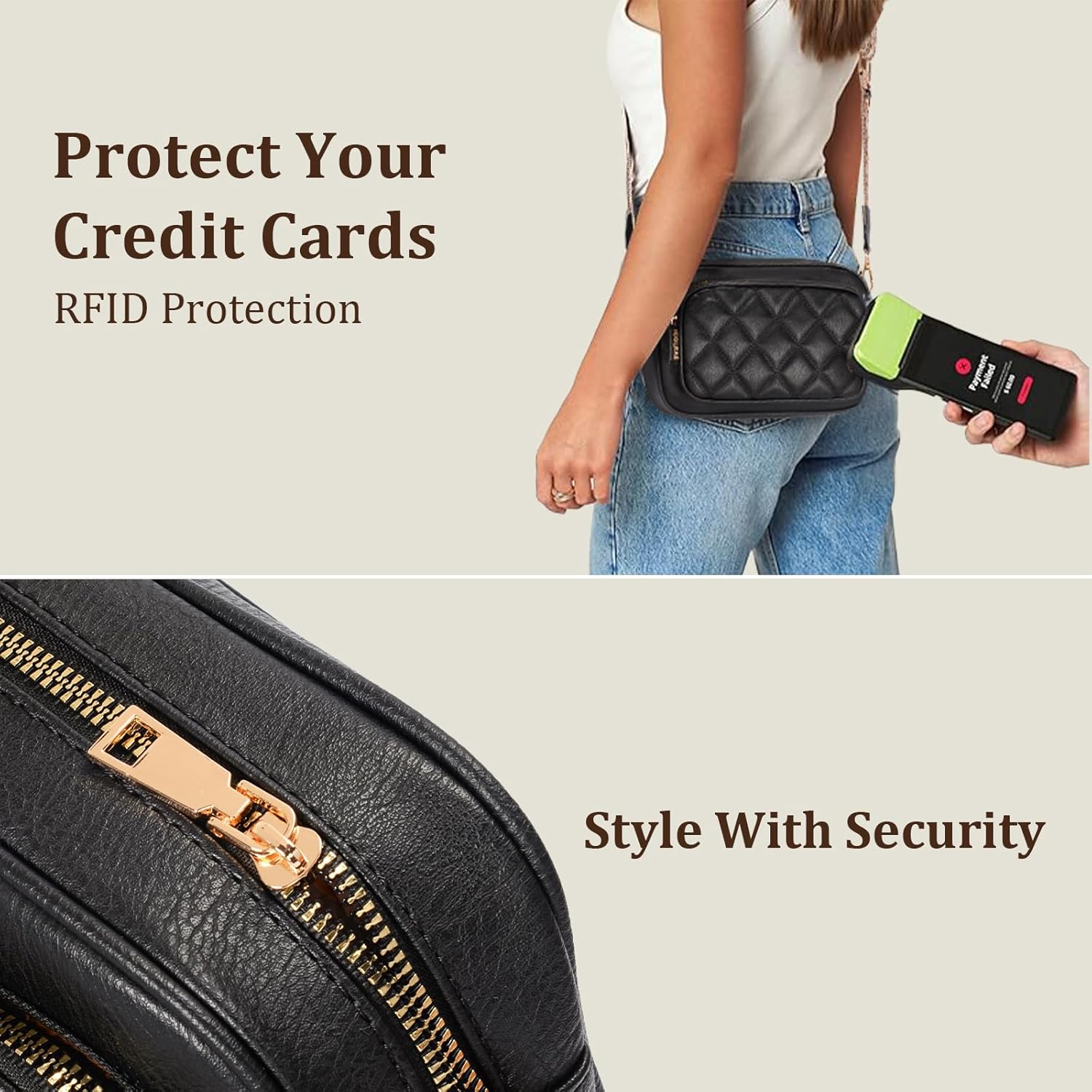 Quilted Crossbody Bags for Women,Trendy Vegan Leather Small Crossbody Purse Women's Shoulder Handbags with Wide Strap - Image 7