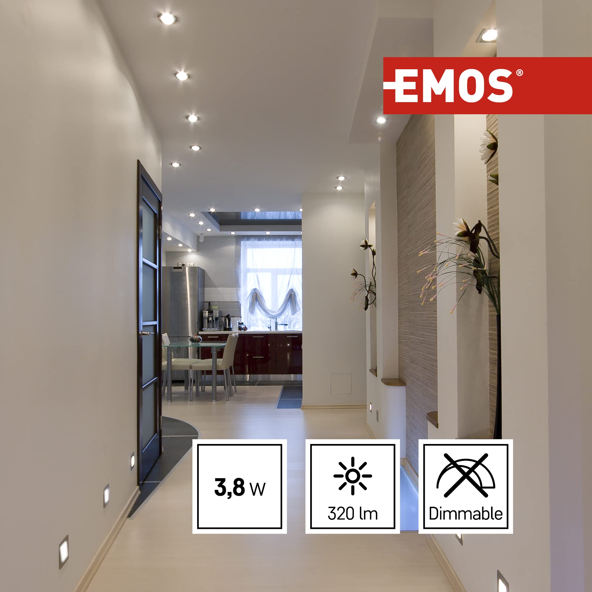 EMOS LED Spot MR16 3,8W - Energiesparende Ersatz Für 30W Halogenlampen